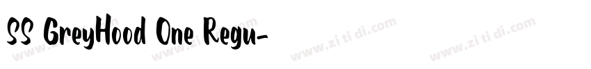 SS GreyHood One Regu字体转换